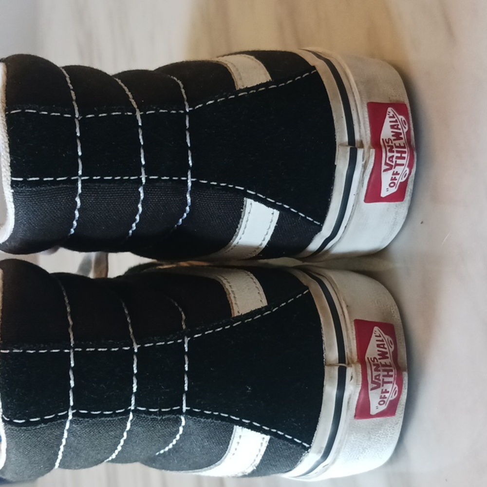 Vans Black and White High-Top Sneakers - Picture 6 of 8